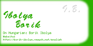 ibolya borik business card